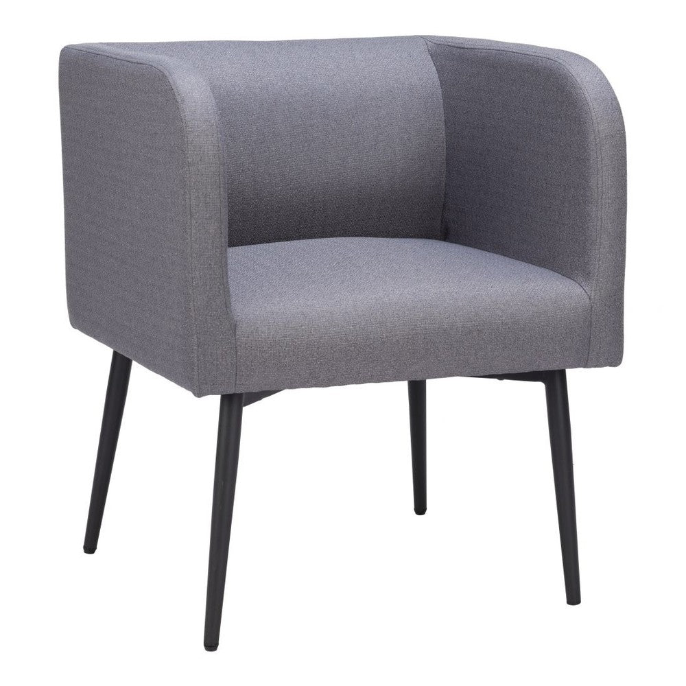 Horbat Dining Chair Zuo 110064 | Polyester Fabric, Powder Coated Steel | Gray