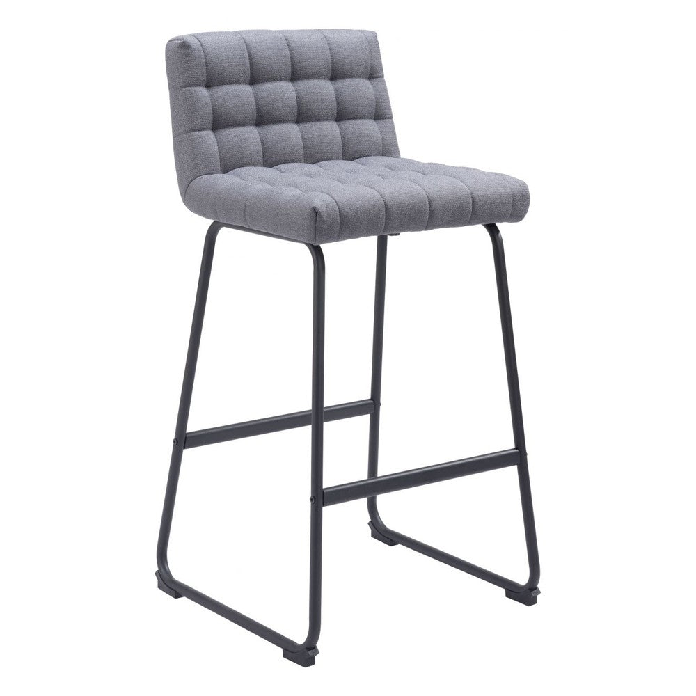 Pago Barstool Zuo 110072 | Polyester Fabric, Powder Coated Steel | Gray