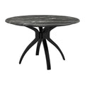 Sumay Dining Table Zuo 110086 | Faux Marble HPL Stone, Steel, Painted Steel | Black