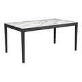 Tokai Dining Table Zuo 110087 | Faux Marble HPL Stone, Painted Rubberwood | White
