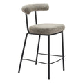 Kede Counter Stool Zuo 110099 | Chenille Polyester Fabric, Powder Coated Steel | Green Tweed