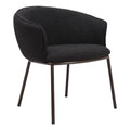 Essen Dining Chair Zuo 110102 | Textured Polyester Fabric, Powder Coated Steel | Black & Bronze
