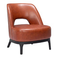 Mistley Accent Chair Zuo 110109 | Faux Leather, Solid Ash Wood | Brown