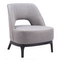 Mistley Accent Chair Zuo 110110 | Polyester Fabric, Solid Ash Wood | Gray