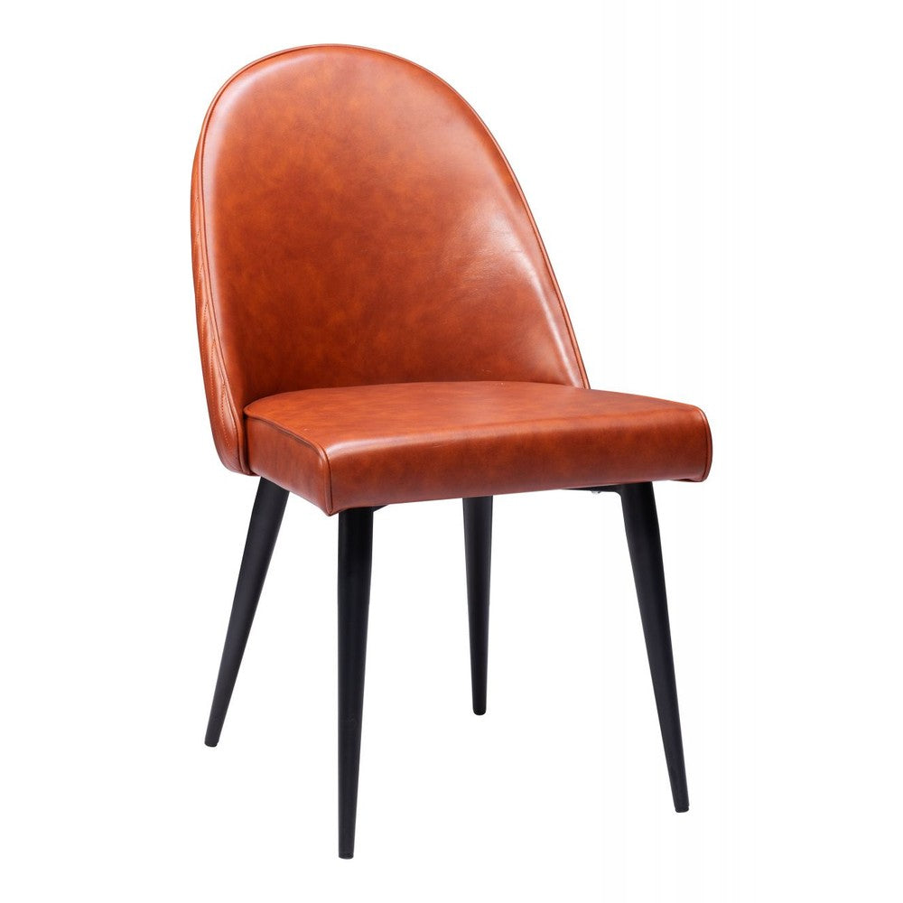 Silloth Armless Dining Chair Zuo 110118 | Brown