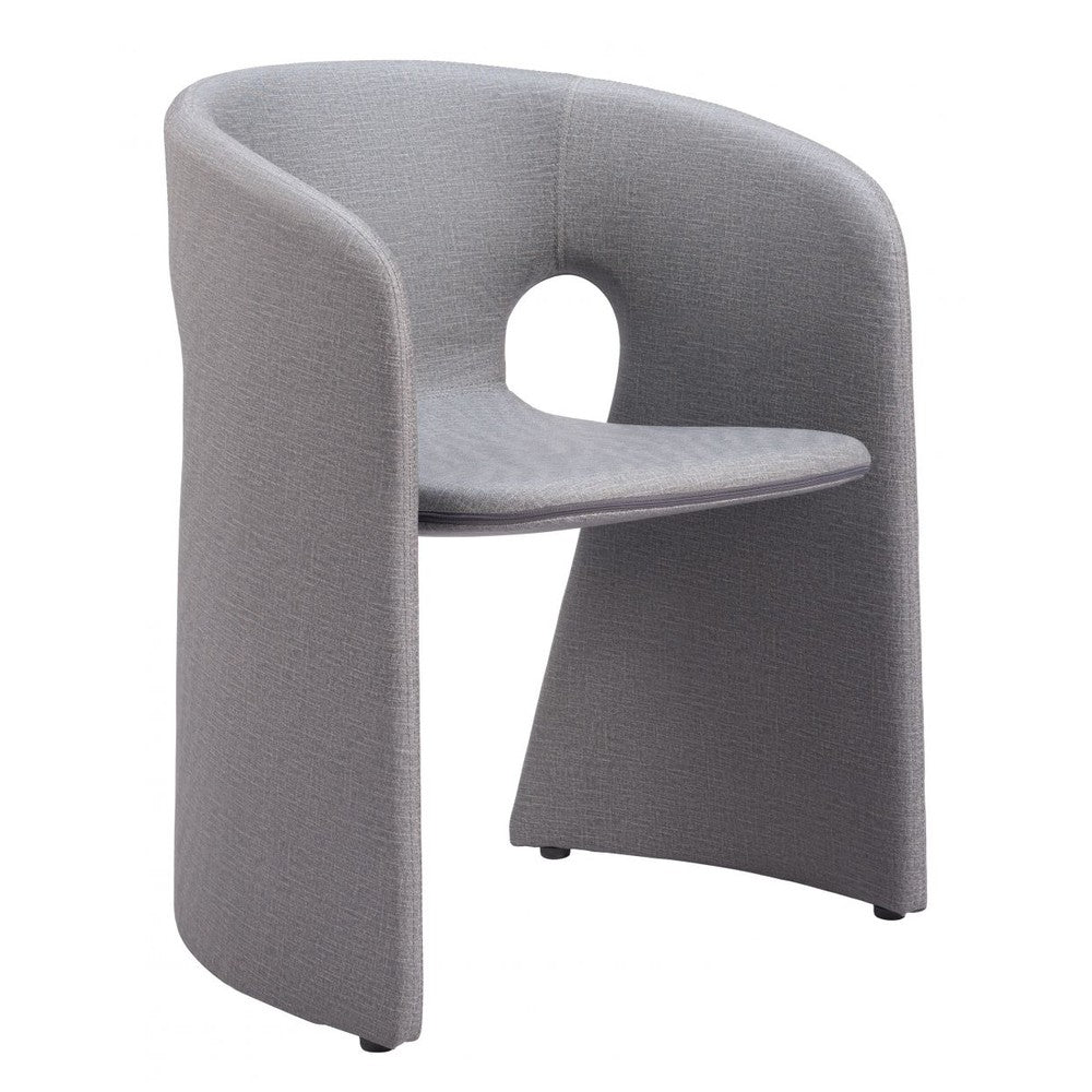 Rosyth Dining Chair Zuo 110124 | Poly Linen Fabric, Painted Steel | Slate Gray