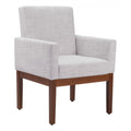 Senzil Dining Chair Zuo 110160 | Poly Linen Fabric, Rubberwood | Ivory