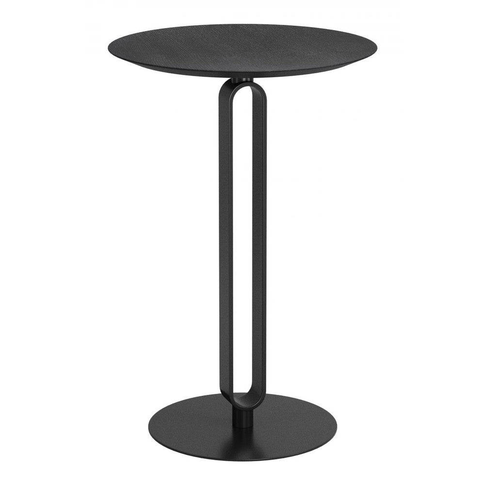 Derry Counter Table Zuo 110165 | Faux Wood MDF, Powder Coated Steel | Black