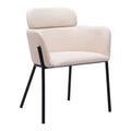 Bremor Dining Chair Zuo 110172 | Polyester Fabric, Powder Coated Steel | Beige