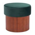 Boto Storage Ottoman Zuo 110182 | Velvet Polyester Fabric, MDF, Painted Pine Wood | Green
