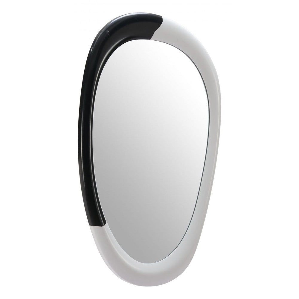 Muna Mirror Zuo 110189 | MDF, Painted Steel, Mirror Glass | White & Black