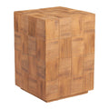 Cetka Side Table Zuo 110190 | Faux Wood Metal | Natural
