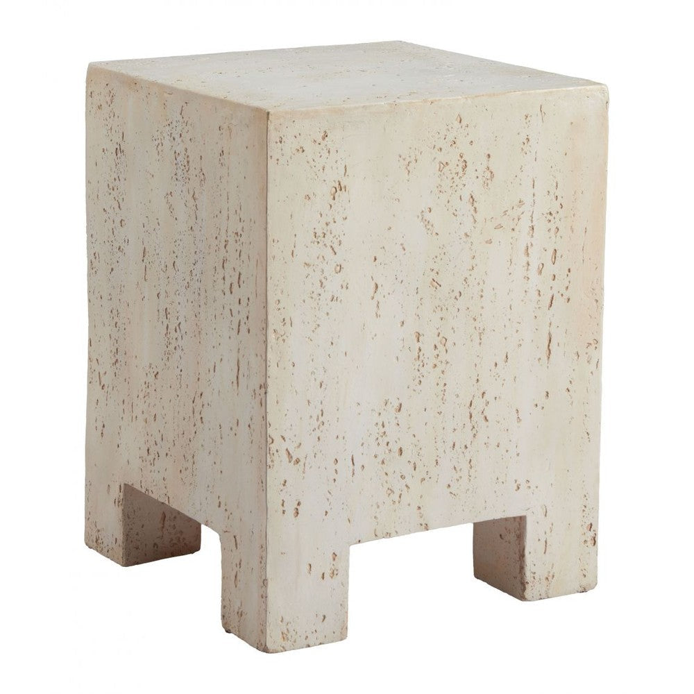 Kitar A Side Table Zuo 110193 | Faux Stone Magnesium Oxide | Beige