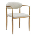 Zens Dining Chair Zuo 110207 | Textured Polyester Fabric, Powder Coated Steel | Quill Gray
