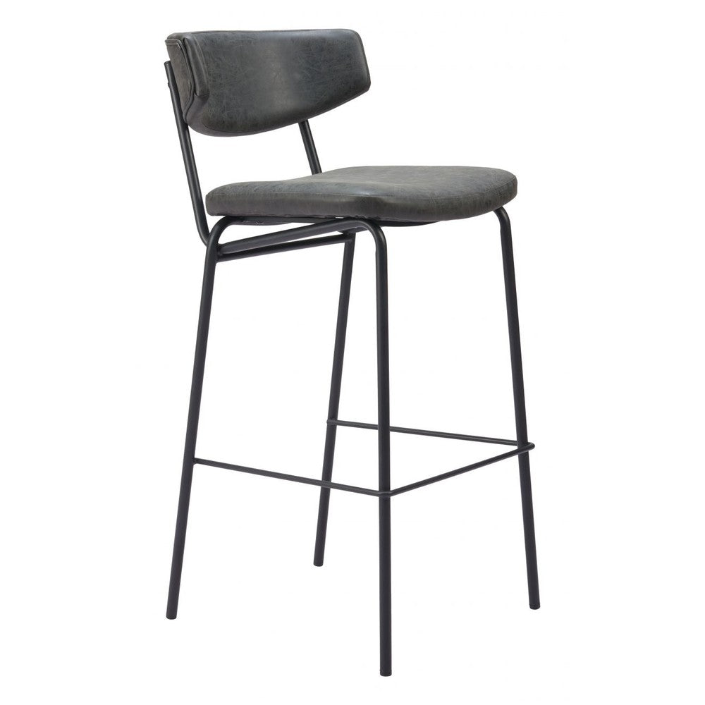 Charon Barstool Zuo 110260 | Vintage Black