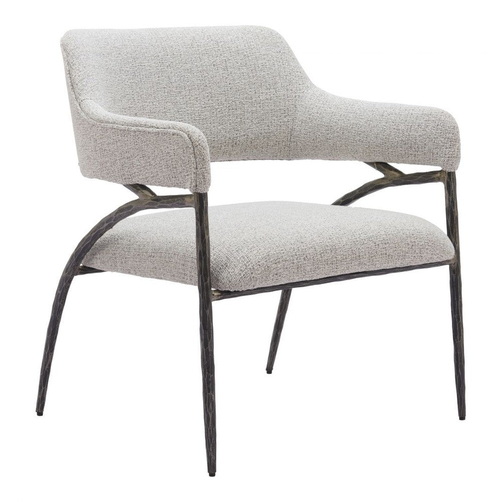 Vesterboro Accent Chair Zuo 110269 | Textured Polyester Fabric, Forged Steel | Gray