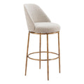 Nordhavn Swivel Barstool Zuo 110271 | Textured Polyester Fabric, Forged Steel | Beige & Gold