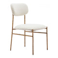 Sydhavnen Dining Chair Zuo 110276 | Textured Polyester Fabric, Forged Steel | Cream & Gold