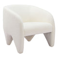 Lopta Accent Chair Zuo 110279 | Shearling Style Polyester Fabric, MDF | White