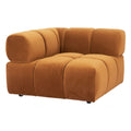 Rist Corner Chair Zuo 110282 | Velvet Polyester Fabric, MDF, Pine, Wood, 100% Polypropylene | Brown