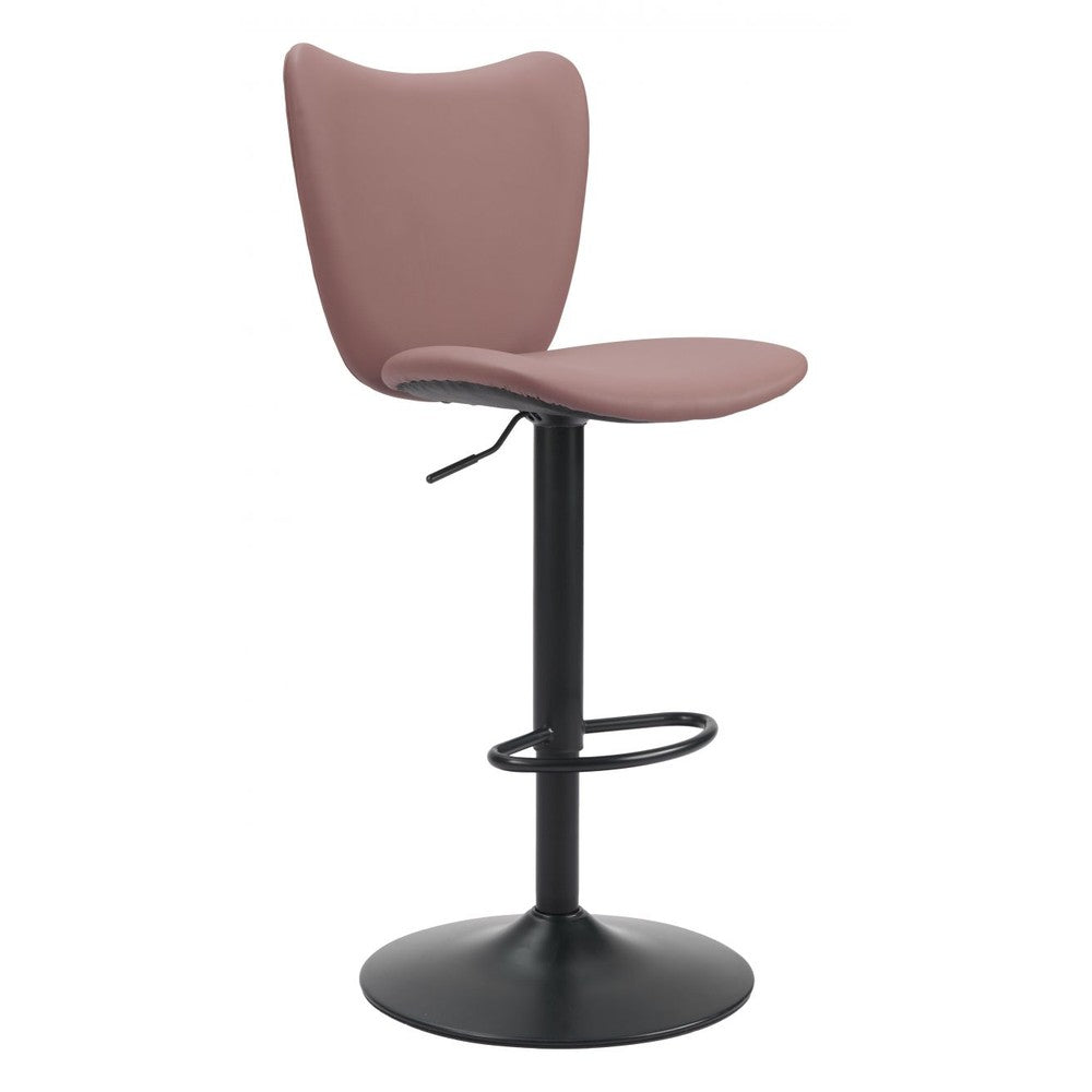 Elevate Barstool Zuo 110285 | Faux Leather, Powder Coated Steel | Brown