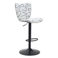 Elevate Barstool Zuo 110286 | Textured Polyester Fabric, Powder Coated Steel | White