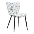 Prestige Dining Chair Zuo 110290 | Textured Polyester Fabric, Powder Coated Steel | White