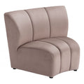 Garbi Modular Sectional Zuo 110295 | Velvet Polyester Fabric, Painted Poplar Wood | Beige