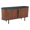 Koriana Sideboard Zuo 110296 | Wood Veneer MDF, Painted Rubberwood | Black & Walnut