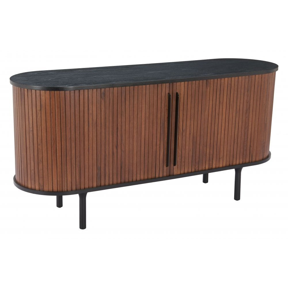 Koriana Sideboard Zuo 110296 | Wood Veneer MDF, Painted Rubberwood | Black & Walnut
