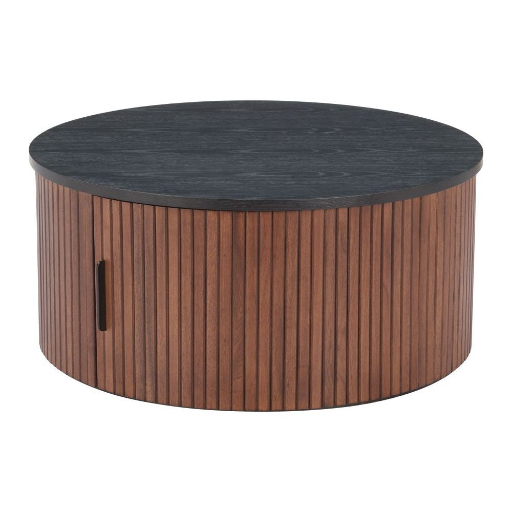 Nejaus Coffee Table Zuo 110299 | Wood Veneer MDF, Painted Rubberwood | Black & Walnut