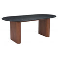 Lassig Dining Table Zuo 110300 | Wood Veneer MDF, Rubberwood | Black & Walnut