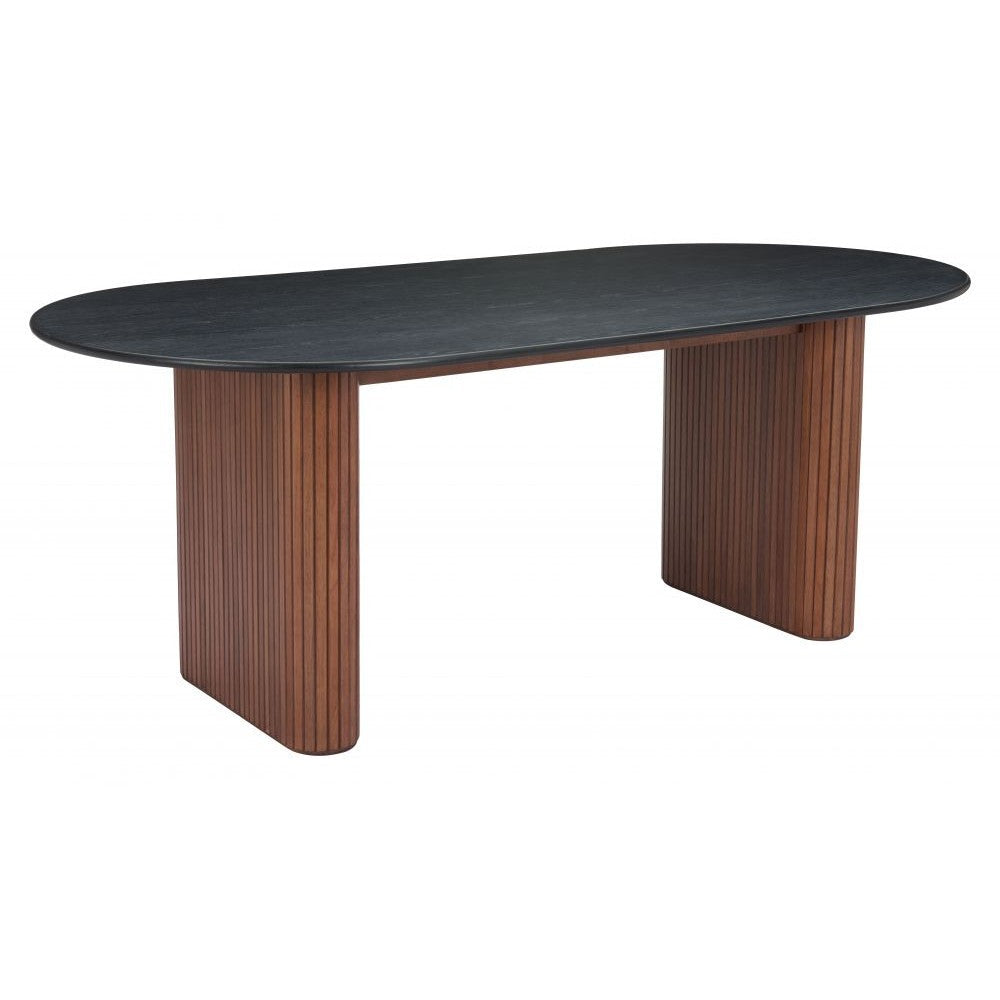Lassig Dining Table Zuo 110300 | Wood Veneer MDF, Rubberwood | Black & Walnut