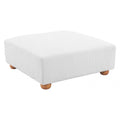 Tayte Ottoman Zuo 110304 | Corduroy Polyester Fabric, Poplar Wood, Rubberwood | White