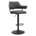 Erret Barstool Zuo 110305 | Faux Leather, Powder Coated Steel | Gray