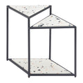 Miste Side Table Zuo 110325 | Faux Terrazzo Stone, Sandblasted Steel | Multicolor