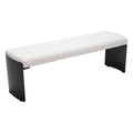 Mur Bench Zuo 110334 | Faux Leather, PVC, Powder Coated Steel | White