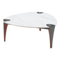 Bogey Coffee Table Zuo 110346 | Faux Leather, Faux Marble Sintered, Stone, Powder Coated Steel | Multicolor