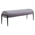 Glatt Bench Zuo 110350 | Velvet Polyester Fabric, Powder Coated Steel | Gray