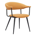 Sima Dining Chair Zuo 110352 | Faux Leather, Powder Coated Steel | Brown