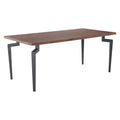 Kani Dining Table Zuo 110360 | Faux Wood MDF, Powder Coated Steel | Walnut