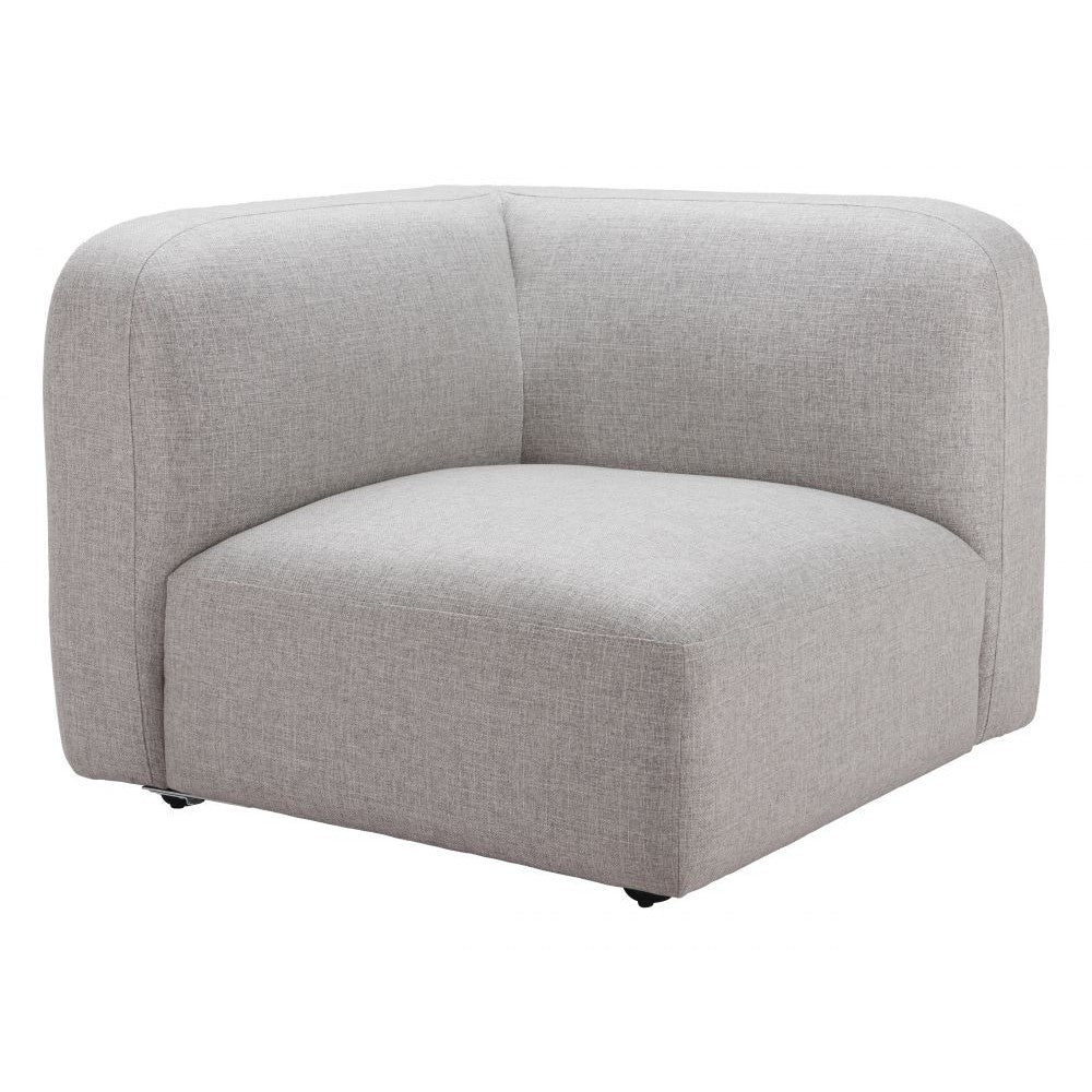 Biak Corner Chair Zuo 110366 | Polyester Fabric, Painted Poplar Wood | Gray