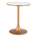 Bite Bistro Table Zuo 110401 | Faux Terrazzo MDF, Powder Coated Steel | Beige & Gold