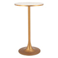 Bite Bar Table Zuo 110402 | Faux Terrazzo MDF, Powder Coated Steel | Beige & Gold