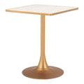 Spot Bistro Table Zuo 110407 | Faux Terrazzo MDF, Powder Coated Steel | Beige & Gold
