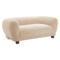Boet Loveseat Zuo 110430 | Corduroy Polyester Fabric, Elm Wood | Taupe