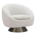 Modan Swivel Chair Zuo 110437 | Textured Polyester Fabric, Powder Coated Steel | Misty Gray