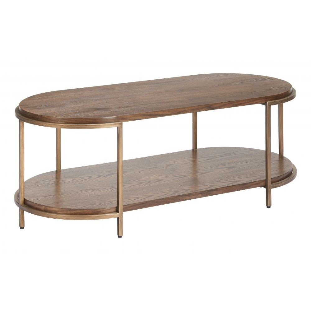 Niju Coffee Table Zuo 110451 | Fir Wood, MDF, Powder Coated Steel | Brown