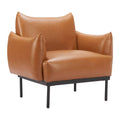 Sekil Accent Chair Zuo 110475 | Faux Leather, Powder Coated Steel | Brown