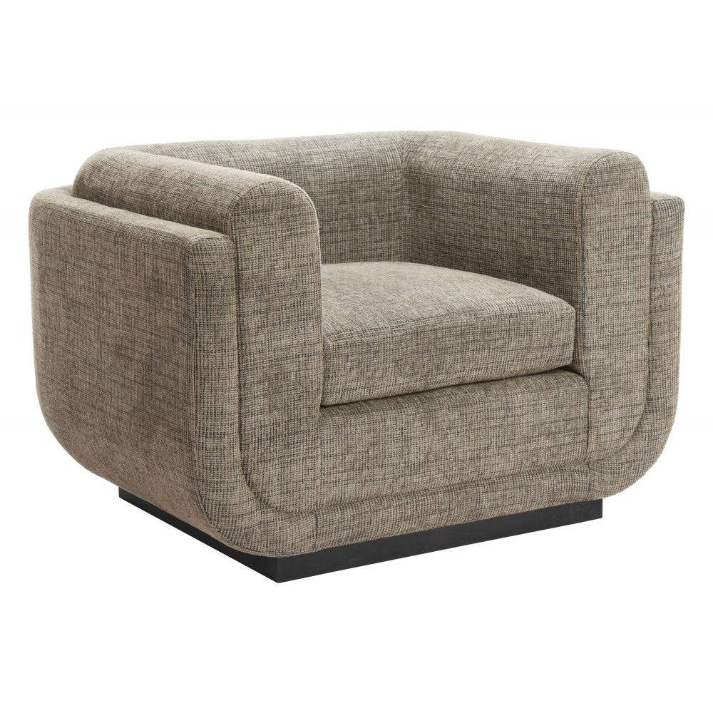 Sereneu Accent Chair Zuo 110480 | Chenille Polyester Fabric, Powder Coated Steel | Green Tweed